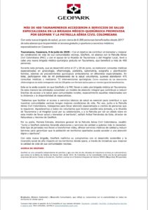 COMUNICADO DE GEOPARK