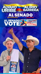 Alirio Barrera y Álvaro Uribe